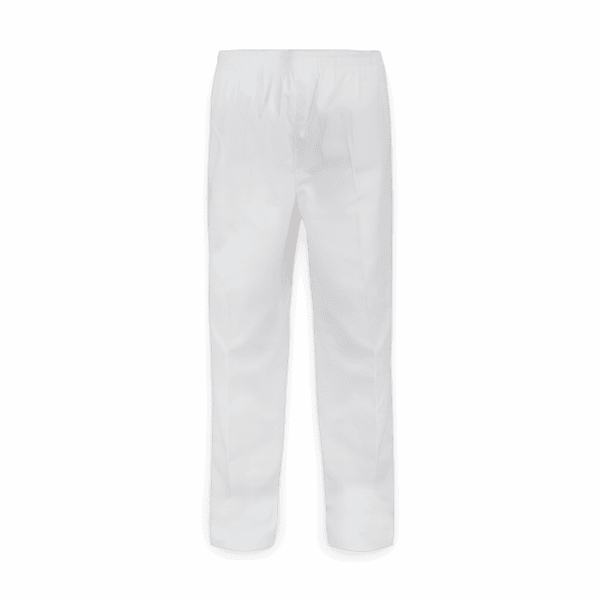 Elastic Drawstring Waist Pants - White