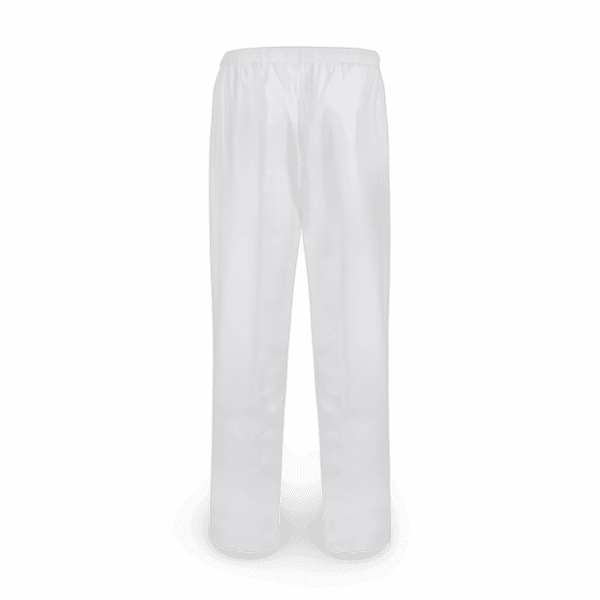 Elastic Drawstring Waist Pants - White - Image 2