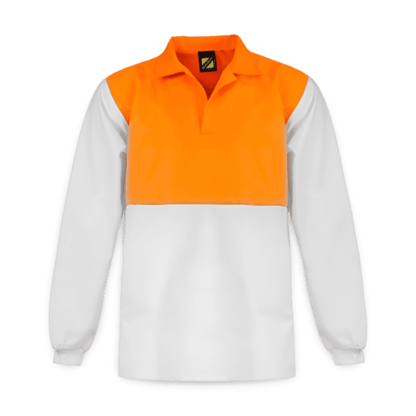 Hi Vis Long Sleeve Jacket - White/Orange