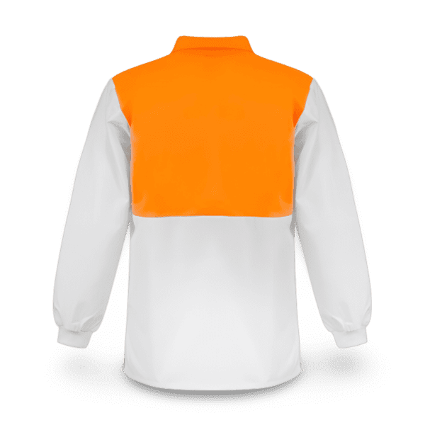 Hi Vis Long Sleeve Jacket - White/Orange - Image 2