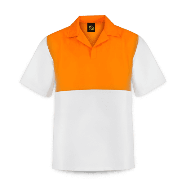 Hi Vis Short Sleeve Shirt - White/Orange