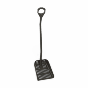 Vikan Ergonomic Shovel With Drain Holes, 350 mm,  Black
