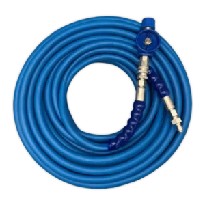 Heavy-duty industrial food processing hose built for high-friction zones. 5-layer reinforced construction with high pressure and temperature resistance.